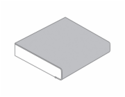 Bílá pracovní deska 60 cm x 3,9 cm, prodává se na metráž