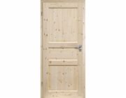 Radex Vnitřní dveře 6002/03 masivní borovicové dřevo 73,5 x 198,5 cm levé panty FSC®