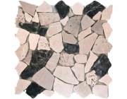 Sonstige Mozaiková podložka Polygonal Biancone Travertino Marron 30 cm x 30 cm