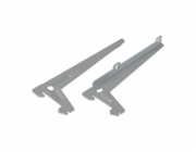 - Úhlový držák s jedním otvorem, stříbrný, 18 cm, 2 kusy