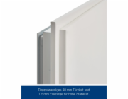 Hörmann Dveřní prvek ZK s rohovou zárubní, bílý, 875 mm x 2000 mm x 55 mm, DIN pravý