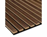 Denpanels Akustický obklad stěny, ořech, olejovaný na akustické plsti, černý, 240 cm FSC®