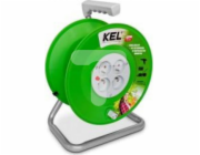 KEL Navíječka bubnů se 4 zásuvkami s/s IP20 /max. 50 m 3x1,5/ W-97082