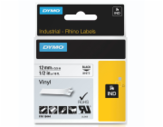 Dymo Rhino Band IND, Vinyl 12 mm x 5,5 m cerna na bile