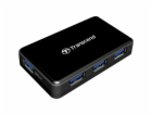Transcend HUB2C, USB-C/4-Port USB 3.1 Gen 1, černý