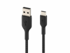 Belkin USB-C/USB-A kabel 1m opletený, cerný CAB002bt1MBK