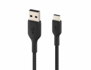 Belkin USB-C/USB-A kabel 1m opletený, cerný CAB002bt1MBK