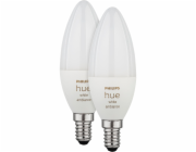 Philips Hue LED Lampe E14 2er Set 5,2W 320lm White Ambiance