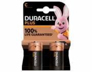 1x2 Duracell Plus Baby C  MN1400 LR14 1,5V