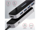 AXAGON HMC-6H4A, USB 3.2 Gen 1 hub, porty 4x USB-A, HDMI ...
