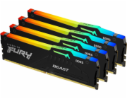 DDR5 Fury Beast RGB paměť 128GB (4*32GB)/5200 CL40 černá