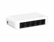 STRONG switch SW5000P/ 5x port Gigabit RJ45/ 10/100/1000 Mb/s/ 10 Gb/s/ 802.3i/u/ab/ plastové šasi/ bílý