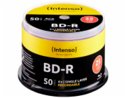 1x50 Intenso BD-R 25GB  6x Speed, Cakebox