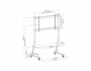 Art Mobilní stojan + držák pro TV 45-90 palců 60KG SD-22 Vesa 800x400