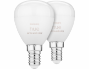 Philips Hue LED Luster E14 2pack  5,1W 470lm White Color Amb. BT
