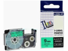 Xerox kompatibilní páska s Casio, XR-9GN1, 9mm x 8m, čern...