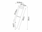 Svítidlo Domoletti Monteo DH021, 23W, E27, IP44, antracit