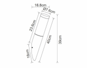 Svítidlo Domoletti Monteo DH021, 23W, E27, IP44, antracit