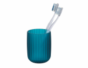 Wenko kelímek na zubní kartáček Agropoli petrolejový plast 7,5 x 10 x 7,5 cm
