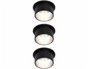 Paulmann Sada LED zapuštěných světel Gil Coin 3StepDim rd rigid 3x6W matná černá/železohliníková