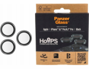 PanzerGlass ochranné sklo Hoops pre iPhone 15 Pro/15 Pro Max - Black Metal