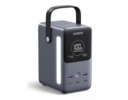 UGREEN powerbanka s rychlým nabíjením 48000mAh 5-port s displejem a LED, Li-ion, 300W, 3x USB-C, 2x USB-A, stříbrná