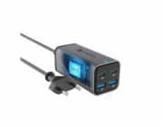 ForCell nabíječka FORCELL F-ENERGY GaN III VT-49 stolní nabíječka 2 x typ C + 2 x USB A PD QC4.0 SFC2.0 5A 100W šedá