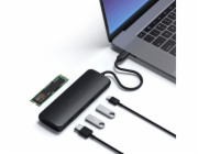 Satechi USB-C Hybrid Multiport adaptér with SSD enclosure - Black Aluminium