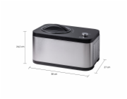 Unold 2-in-1 Eismaschine & Joghurtbereiter EVA (edelstahl/schwarz, für 1.500ml Eiscreme, 120 Watt Kompressor)