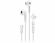 GENIUS Sluchátka HS-M366, mikrofon, USB-C, bílá