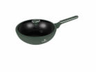Pánev wok s poklicí a titanovým povrchem 28 cm Matte Gree...