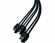 LEXIP STEELPLAY - USB PLAY & CHARGE KABEL PRO PS4, 3M, ČERNÝ 