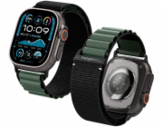 Spigen remienok Fabric Band pre Apple Watch 44-49mm - Black Green