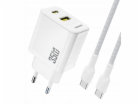 Dudao A27 MaxC 35W nabíječka do zásuvky + kabel USB-C - bílá