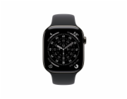 Apple Watch Series 11 GPS + Cellular 42mm Bridlicový sivý titán s čiernym športovým remienkom - M/L