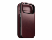 NOMAD pouzdro Modern Leather Folio Magsafe Horween pro iPhone 17 Pro - Burgundy Chromexcel