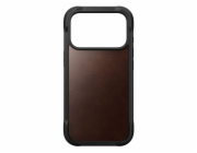 NOMAD kryt Rugged Leather Case Magsafe Horween pro iPhone 17 Pro - Rustic Brown
