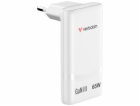 Verbatim Fold n Go GaN Charger  65W 2xUSB C weiß klappb.S...