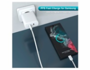 WG - Síťová nabíječka 2x USB-C 50W, 1x USB-C PD 30W + 1x USB-C PD 20W, bílá