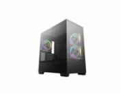 DEEPCOOL Case CG380 3F, mATX, ARGB, Průhledná bočnice, 3x120mm Fan, černá