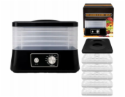 ExtraLink Home | Sušička na houby, ovoce, zeleninu a potraviny | 500 W + 5 sít 27,5 cm, černá