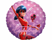 Fóliový balónek Party Factory Miraculous kulatý O 45 cm s motivem berušky 2 ks