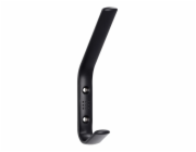Háček na klobouk Siro 1606 kovový, hladký, černý matný, rozteč otvorů 32 mm