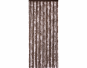Nadýchaná tmavě hnědá záclona na dveře, 90 cm x 200 cm