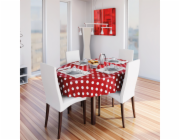 Ubrus dc-fix Venita červený 150 x 250 cm oválný