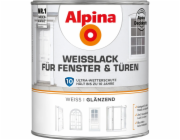 Alpina bílý lak na okna a dveře, lesklý, 2 litry