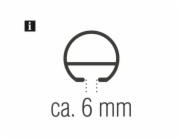 Gardinia Memphis záclonová tyč s vnitřní kolejnicí IO 16 mm černá 120 cm