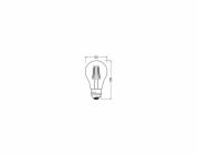 LED žárovka Osram E27, tvar žárovky, 3,4 W, 470 lm, čirá, 10,5 x 6 cm, balení po 2 ks