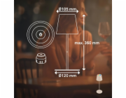 Stmívatelná dobíjecí stolní lampa Brilo Calida Touch s lahvovým víčkem, 36 cm, béžová
