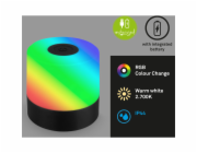 Bezdrátová stolní lampa Brilo malá černá 1,5W s RGB